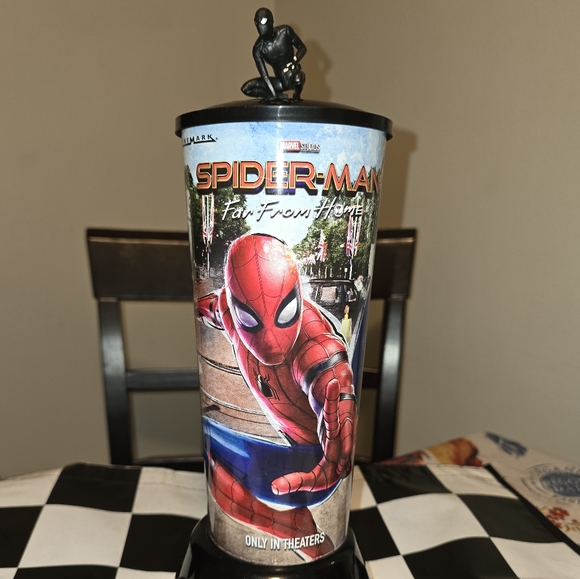 5/$50 EUC Spiderman Far From Home Cinema Reusable Cup Black Spiderman Topper - Picture 2 of 14